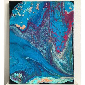 Acrylic Pour Painting on Canvas